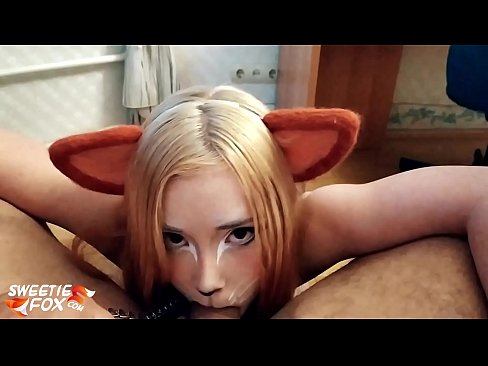 ❤️ Kitsune фурӯ дик ва кончаҳои дар даҳони вай Секс дар мо ﹏